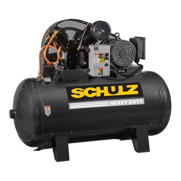 Schulz v-series 5hp 80 gallon-20 cfm- single phase 230 volts - two-stage air compressor 20 cfm-580hv20x-1 horizontal