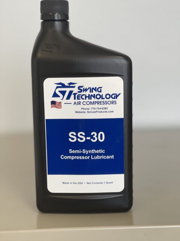 PISTON AIR COMPRESSOR OIL SS- 30 SEMI-SYNTHETIC- 1 QUART